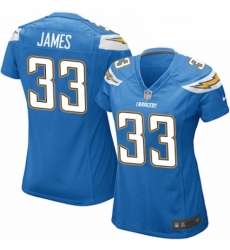 Womens Nike Los Angeles Chargers 33 Derwin James Game Electric Blue Alternate NFL Jersey Womens Nike Los Angeles Chargers 33 Derwin James Game Electric Blue Alternate NFL Jersey