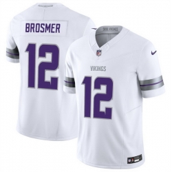 Men Minnesota Vikings 12 Max Brosmer White 2025 F U S E  Winter Warrior Limited Stitched Jersey