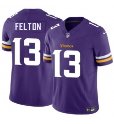 Men Minnesota Vikings 13 Tai Felton Purple 2025 Draft F U S E  Vapor Untouchable Limited Stitched Jersey
