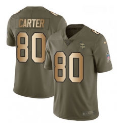 Mens Nike Minnesota Vikings 80 Cris Carter Limited OliveGold 2017 Salute to Service NFL Jersey Mens Nike Minnesota Vikings 80 Cris Carter Limited OliveGold 2017 Salute to Service NFL Jersey