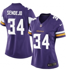 Women Nike Minnesota Vikings #34 Andrew Sendejo Purple NFL Jersey Women Nike Minnesota Vikings #34 Andrew Sendejo Purple NFL Jersey