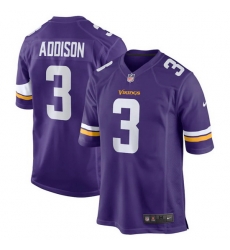Youth Minnesota Vikings Minnesota Vikings 3 Jordan Addison Purple 2023 Draft Stitched Game Jersey Youth Minnesota Vikings Minnesota Vikings 3 Jordan Addison Purple 2023 Draft Stitched Game Jersey