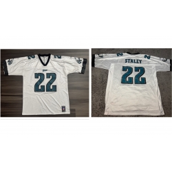 Men Philadelphia Eagles #22 Duce Staley White Reebok Stitched NFL Jersey