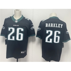 Men Philadelphia Eagles 26 Saquon Barkley Black 2024 New Vapor Untouchable Limited Stitched Football Jersey