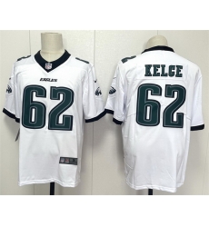 Men Philadelphia Eagles 62 Jason Kelce White 2024 New Vapor Untouchable Limited Stitched Football Jersey