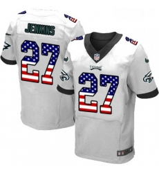Mens Nike Philadelphia Eagles 27 Malcolm Jenkins Elite White Road USA Flag Fashion NFL Jersey Mens Nike Philadelphia Eagles 27 Malcolm Jenkins Elite White Road USA Flag Fashion NFL Jersey