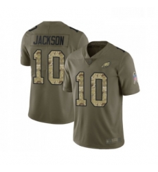 Mens Philadelphia Eagles 10 DeSean Jackson Limited Olive Camo 2017 Salute to Service Football Jersey Mens Philadelphia Eagles 10 DeSean Jackson Limited Olive Camo 2017 Salute to Service Football Jersey