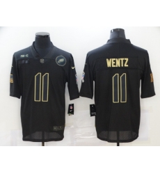 Nike Philadelphia Eagles 11 Carson Wentz Black 2020 Salute To Service Limited Jersey Nike Philadelphia Eagles 11 Carson Wentz Black 2020 Salute To Service Limited Jersey