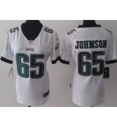 Women Nike Philadelphia Eagles 65 Johnson White NFL Jerseys Women Nike Philadelphia Eagles 65 Johnson White NFL Jerseys