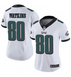 Women Nike Philadelphia Eagles Quez Watkins #80 White Vapor Limited Jersey Women Nike Philadelphia Eagles Quez Watkins #80 White Vapor Limited Jersey