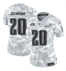 Women Philadelphia Eagles 20 Brian Dawkins 2024 F U S E Arctic Camo Salute To Service Limited Stitched Jersey Women Philadelphia Eagles 20 Brian Dawkins 2024 F U S E Arctic Camo Salute To Service Limited Stitched Jersey