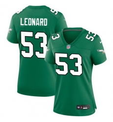 Women Philadelphia Eagles 53 Shaquille Leonard Green Stitched Football Jersey Women Philadelphia Eagles 53 Shaquille Leonard Green Stitched Football Jersey