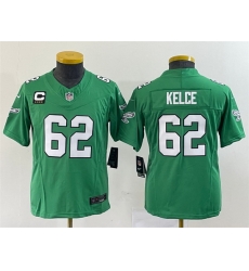 Women Philadelphia Eagles 62 Jason Kelce Green 2023 F U S E With C Patch Stitched Football Jersey Run Small Women Philadelphia Eagles 62 Jason Kelce Green 2023 F U S E With C Patch Stitched Football Jersey Run Small