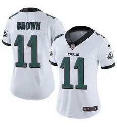 Women Philadelphia Eagles A.J. Brown #11 White F U S E Stitched NFL Jersey Women Philadelphia Eagles A.J. Brown #11 White F U S E Stitched NFL Jersey