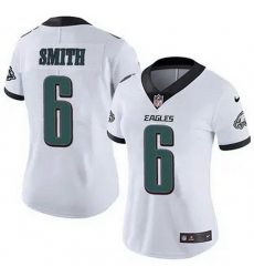 Women Philadelphia Eagles DeVonta Smith #6 White F U S E Stitched NFL Jersey Women Philadelphia Eagles DeVonta Smith #6 White F U S E Stitched NFL Jersey