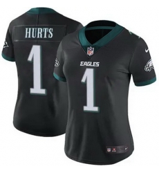 Women Philadelphia Eagles Jalen Hurts 1 Black F U S E Stitched NFL Jersey Women Philadelphia Eagles Jalen Hurts 1 Black F U S E Stitched NFL Jersey