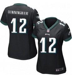 Womens Nike Philadelphia Eagles 12 Randall Cunningham Game Black Alternate NFL Jersey Womens Nike Philadelphia Eagles 12 Randall Cunningham Game Black Alternate NFL Jersey