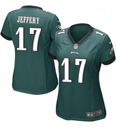 Womens Nike Philadelphia Eagles 17 Alshon Jeffery Game Midnight Green Team Color NFL Jersey Womens Nike Philadelphia Eagles 17 Alshon Jeffery Game Midnight Green Team Color NFL Jersey