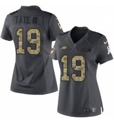 Womens Nike Philadelphia Eagles 19 Golden Tate III Limited Black 2016 Salute to Service NFL Jerse Womens Nike Philadelphia Eagles 19 Golden Tate III Limited Black 2016 Salute to Service NFL Jerse