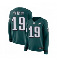 Womens Nike Philadelphia Eagles 19 Golden Tate III Limited Green Therma Long Sleeve NFL Jersey Womens Nike Philadelphia Eagles 19 Golden Tate III Limited Green Therma Long Sleeve NFL Jersey