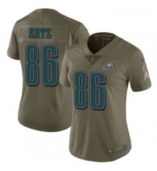 Womens Nike Philadelphia Eagles 86 Zach Ertz Limited Olive 2017 Salute to Service NFL Jersey Womens Nike Philadelphia Eagles 86 Zach Ertz Limited Olive 2017 Salute to Service NFL Jersey