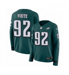 Womens Nike Philadelphia Eagles 92 Reggie White Limited Green Therma Long Sleeve NFL Jersey Womens Nike Philadelphia Eagles 92 Reggie White Limited Green Therma Long Sleeve NFL Jersey