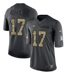 Nike Eagles #17 Nelson Agholor Black Youth Stitched NFL Limited 2016 Salute to Service Jersey Nike Eagles #17 Nelson Agholor Black Youth Stitched NFL Limited 2016 Salute to Service Jersey