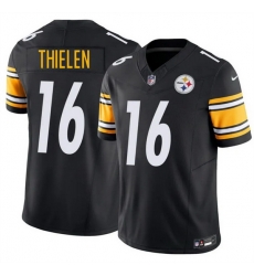 Men Pittsburgh Steelers 16 Adam Thielen Black 2025 F U S E  Vapor Limited Stitched Football Jersey