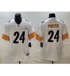 Men Pittsburgh Steelers 24 Joey Porter Jr White Vapor Untouchable Limited Stitched Jersey Men Pittsburgh Steelers 24 Joey Porter Jr White Vapor Untouchable Limited Stitched Jersey