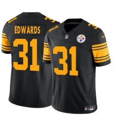 Men Pittsburgh Steelers 31 Daijun Edwards Black 2024 F U S E Color Rush Limited Stitched Jersey Men Pittsburgh Steelers 31 Daijun Edwards Black 2024 F U S E Color Rush Limited Stitched Jersey