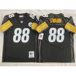 Men Pittsburgh Steelers 88 Lynn Swann Black Stitched Football Jersey