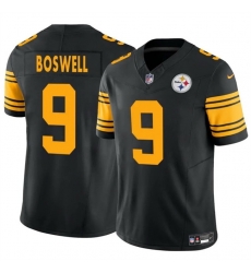 Men Pittsburgh Steelers 9 Chris Boswell Black 2024 F U S E Color Rush Limited Stitched Jersey Men Pittsburgh Steelers 9 Chris Boswell Black 2024 F U S E Color Rush Limited Stitched Jersey