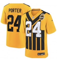 Men Pittsburgh Steelers Joey Porter Jr. 24 Gold 1933 F U S E Throwback Alternate Football Stitched Football Jersey