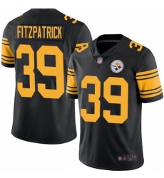 Men Steelers #39 Minkah Fitzpatrick Black Stitched Football Limited Rush Jersey Men Steelers #39 Minkah Fitzpatrick Black Stitched Football Limited Rush Jersey