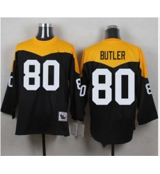 Mitchell And Ness 1967 Pittsburgh Steelers 80 Jack Butler Black Yelllow Throwback Men 27s Stitched Mitchell And Ness 1967 Pittsburgh Steelers 80 Jack Butler Black Yelllow Throwback Men 27s Stitched