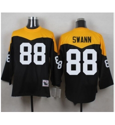 Mitchell And Ness 1967 Pittsburgh Steelers 88 Lynn Swann Black Yelllow Throwback Men 27s Stitched N Mitchell And Ness 1967 Pittsburgh Steelers 88 Lynn Swann Black Yelllow Throwback Men 27s Stitched N