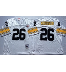 Mitchell And Ness Steelers #26 Woodson white Throwback Stitched NFL Jersey Mitchell And Ness Steelers #26 Woodson white Throwback Stitched NFL Jersey