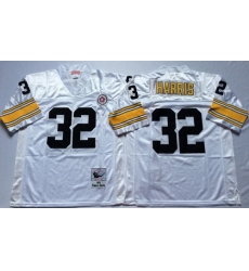 Mitchell And Ness Steelers #32 Franco Harris white Throwback Stitched NFL Jersey Mitchell And Ness Steelers #32 Franco Harris white Throwback Stitched NFL Jersey