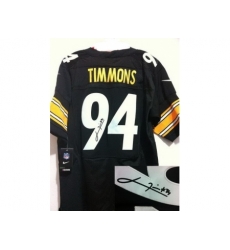 Nike Pittsburgh Steelers 94 Lawrence Timmons Black Elite Signed NFL Jersey Nike Pittsburgh Steelers 94 Lawrence Timmons Black Elite Signed NFL Jersey