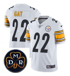 Nike Steelers #22 William Gay White Mens NFL Vapor Untouchable Limited Stitched With MDR Dan Rooney Patch Jersey Nike Steelers #22 William Gay White Mens NFL Vapor Untouchable Limited Stitched With MDR Dan Rooney Patch Jersey