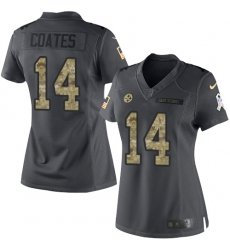 Nike Steelers #14 Sammie Coates Black Womens Stitched NFL Limited 2016 Salute to Service Jersey Nike Steelers #14 Sammie Coates Black Womens Stitched NFL Limited 2016 Salute to Service Jersey