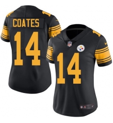 Nike Steelers #14 Sammie Coates Black Womens Stitched NFL Limited Rush Jersey Nike Steelers #14 Sammie Coates Black Womens Stitched NFL Limited Rush Jersey