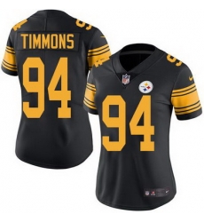 Nike Steelers #94 Lawrence Timmons Black Womens Stitched NFL Limited Rush Jersey Nike Steelers #94 Lawrence Timmons Black Womens Stitched NFL Limited Rush Jersey
