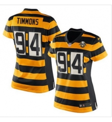 Women NEW Pittsburgh Steelers #94 Lawrence Timmons Yellow Black Alternate Stitched NFL Elite Jersey Women NEW Pittsburgh Steelers #94 Lawrence Timmons Yellow Black Alternate Stitched NFL Elite Jersey