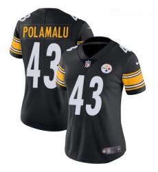 Womens Nike Pittsburgh Steelers 43 Troy Polamalu Black Team Color Vapor Untouchable Limited Player NFL Jersey Womens Nike Pittsburgh Steelers 43 Troy Polamalu Black Team Color Vapor Untouchable Limited Player NFL Jersey