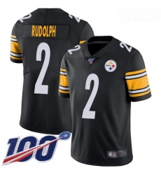 Steelers #2 Mason Rudolph Black Team Color Youth Stitched Football 100th Season Vapor Limited Jersey Steelers #2 Mason Rudolph Black Team Color Youth Stitched Football 100th Season Vapor Limited Jersey