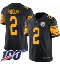 Steelers #2 Mason Rudolph Black Youth Stitched Football Limited Rush 100th Season Jersey Steelers #2 Mason Rudolph Black Youth Stitched Football Limited Rush 100th Season Jersey