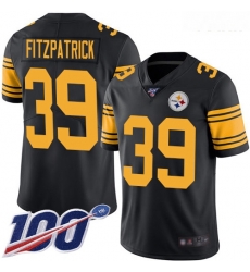 Steelers #39 Minkah Fitzpatrick Black Youth Stitched Football Limited Rush 100th Season Jersey Steelers #39 Minkah Fitzpatrick Black Youth Stitched Football Limited Rush 100th Season Jersey