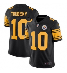 Youth Pittsburgh Steelers 10 Mitchell Trubisk Black Color Rush Limited Stitched Jersey Youth Pittsburgh Steelers 10 Mitchell Trubisk Black Color Rush Limited Stitched Jersey
