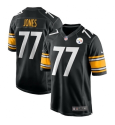 Youth Pittsburgh Steelers 77 Broderick Jones Black 2023 Draft Stitched Game Jersey Youth Pittsburgh Steelers 77 Broderick Jones Black 2023 Draft Stitched Game Jersey
